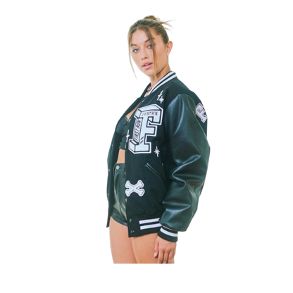 Varsity Jacket (Black/White)