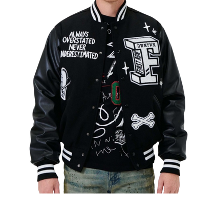 Varsity Jacket (Black/White)