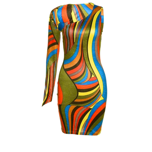 Paint Stroke Dress (Multi)