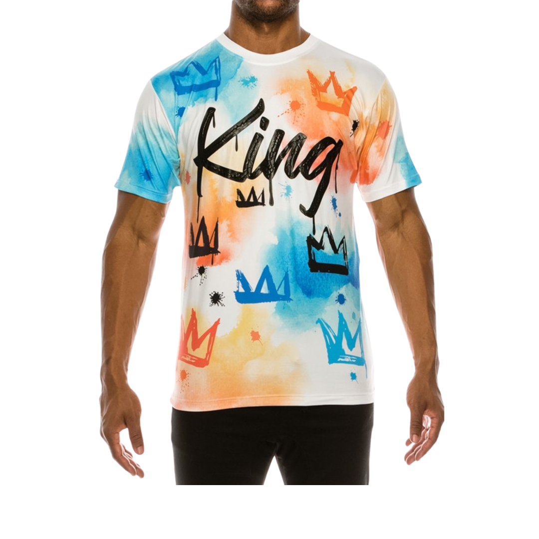 King Shirt (Orange/Blue)