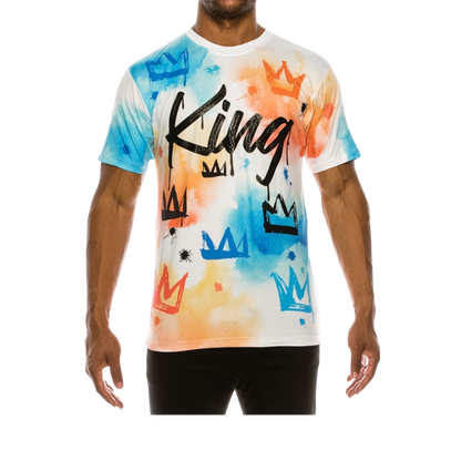 King Shirt (Orange/Blue)